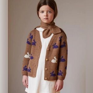 Oeuf bunny cardigan 6-7Y